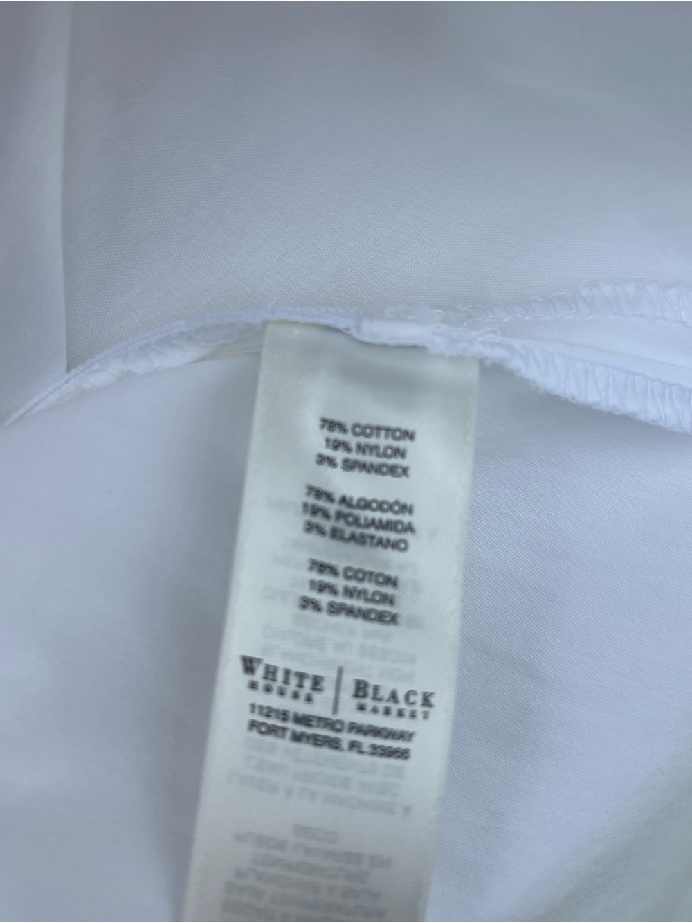 White House/Black Market 12 long sleeve pull on white blouse accent tie NWT - Picture 10 of 10